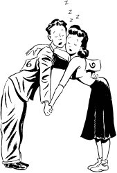 Sleeping dancing couple