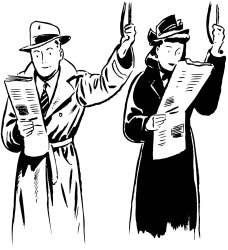 A man and a woman standing on a bus