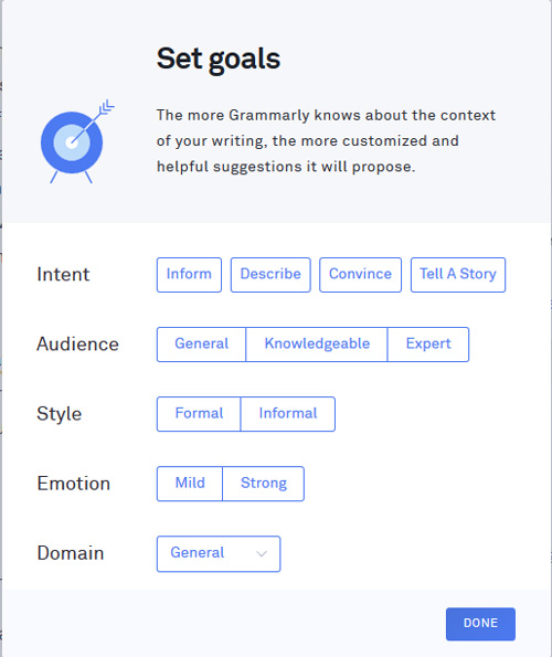 Grammarly Customizing your Grammarly dashboard