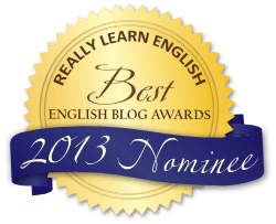 Best English Blog Awards 2013 Badge Blue