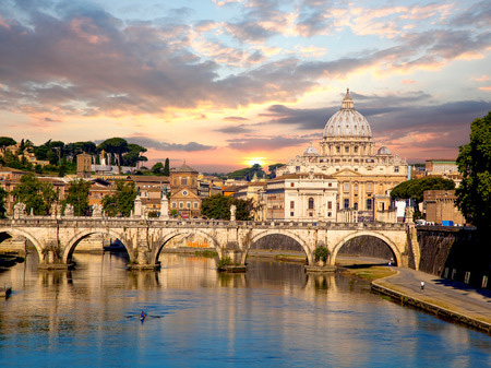 Basilica di San Pietro with bridge in Vatican