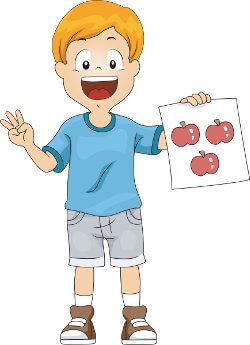 child counting apples