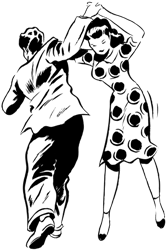 Una pareja bailando