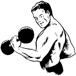 a man lifting weights