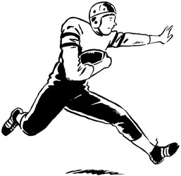 a football player running