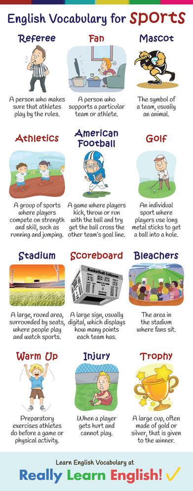 English Vocabulary for Sports (Illustrated)