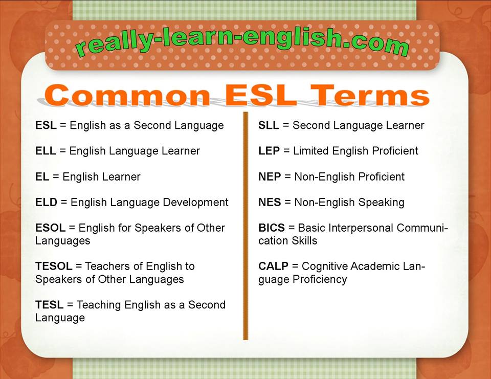 ESL Terms
