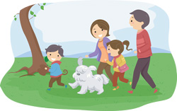 a family at the park