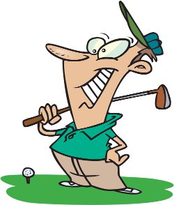 man playing golf