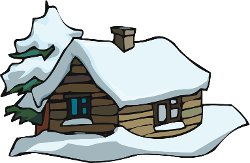 snowy house