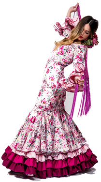 flamenco dancer in beautiful dress