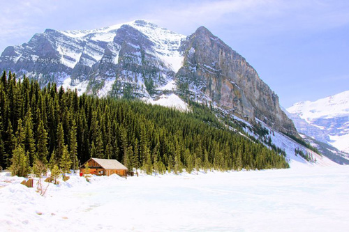 Frozen Lake Louise, Banff, Canada