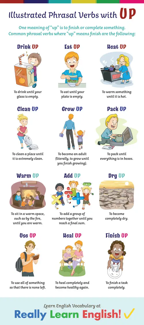 Phrasal Verbs With Up With Illustrations And Examples