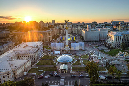 Independence Square (Maidan Nezalezhnosti) in Kiev