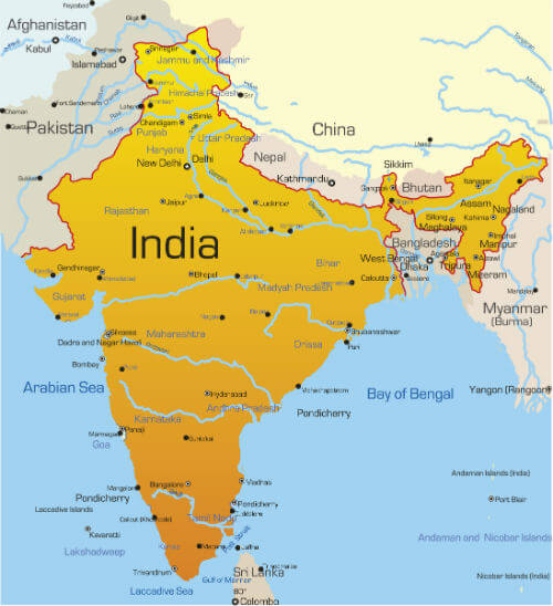 the Indian subcontinent