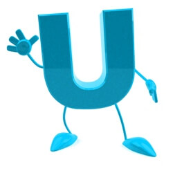 The letter U