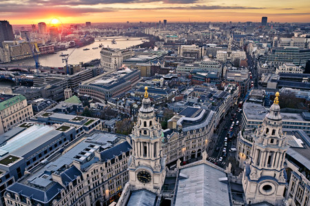 London at twilight