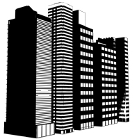 Modern buildings