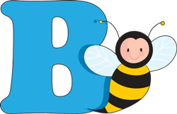 letter B with a bee