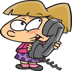 a girl talking on the phone