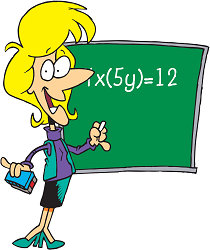 a teacher at the blackboard