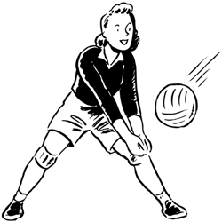 a girl playing volleyball