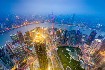 Shanghai, China downtown city skyline