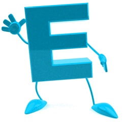 the letter E