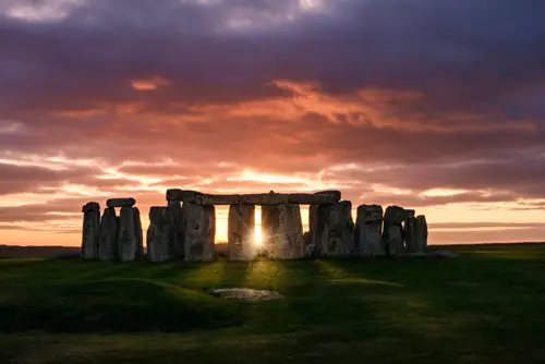 sunset over Stonehenge