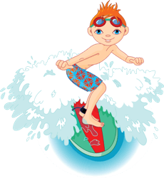 boy surfing