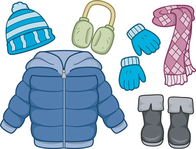 snow boots and gloves