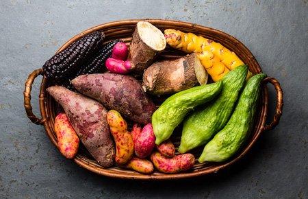 Fresh Latin American vegetables