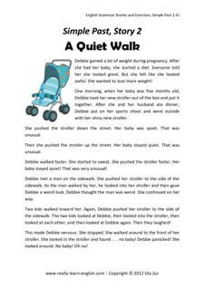 Past Tense Story In English Amazing Stories