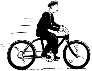 Boy on bicycle